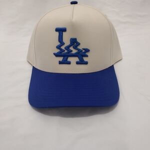 LA 3d Distorted Snapback Hat Brand New